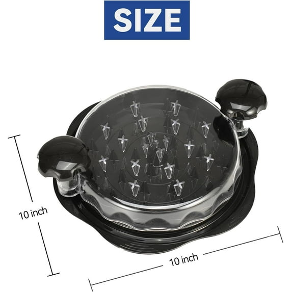 Chicken Shredder Tool Twist for Kitchen, Manual Chicken Breast Grinder for Ground Food, Meat & Vegetables (Elegant Black)