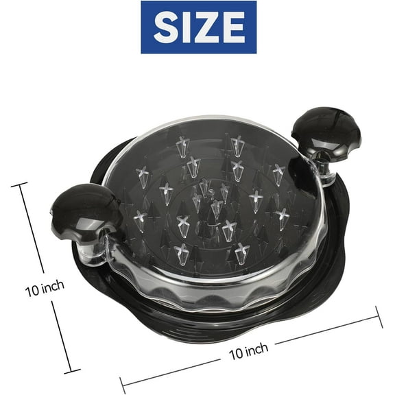 Chicken Shredder Tool Twist for Kitchen, Manual Chicken Breast Grinder for Ground Food, Meat & Vegetables (Elegant Black)