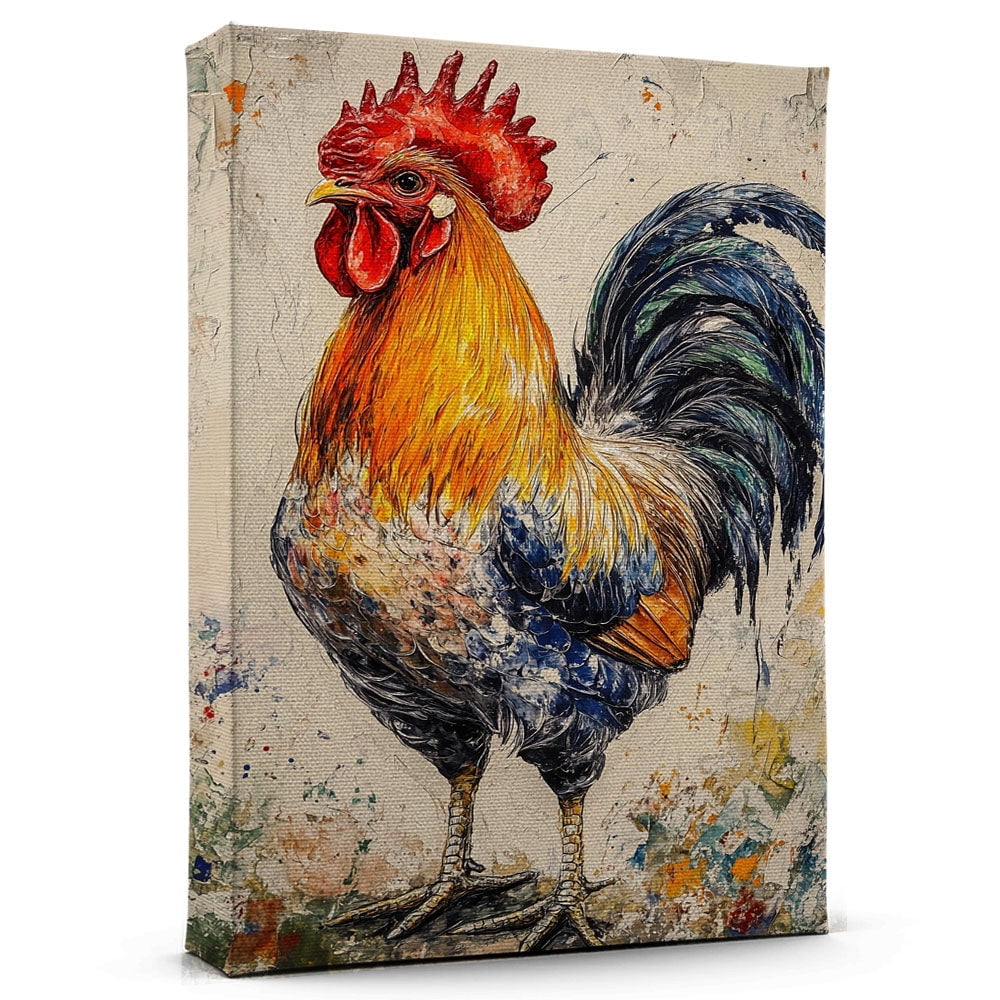 Chicken Silver Sebright Rooster Pictures Wall Decor - Colorful Chicken ...