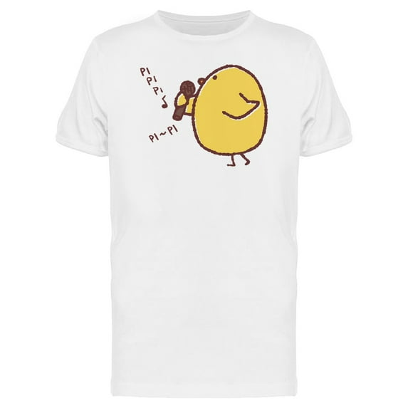 Chicken Singing Cartoon T-Shirt Men -Image by Shutterstock, Male 4X-Large