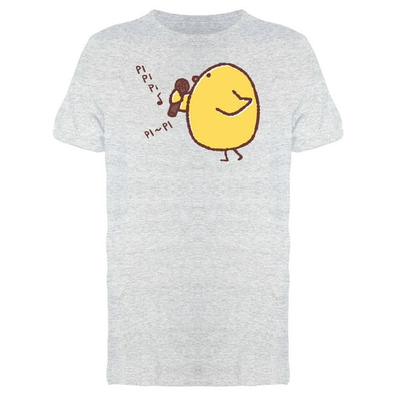 Chicken Singing Cartoon T-Shirt Men -Image by Shutterstock, Male Large