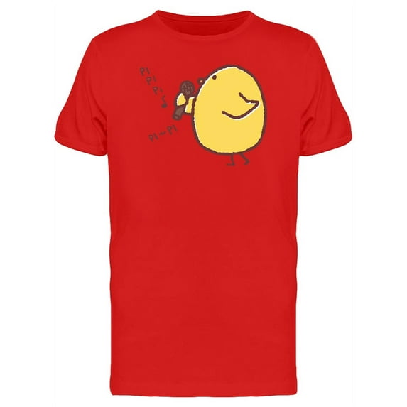 Chicken Singing Cartoon T-Shirt Men -Image by Shutterstock, Male Medium