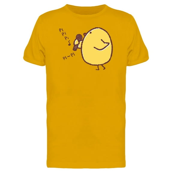 Chicken Singing Cartoon T-Shirt Men -Image by Shutterstock, Male Small