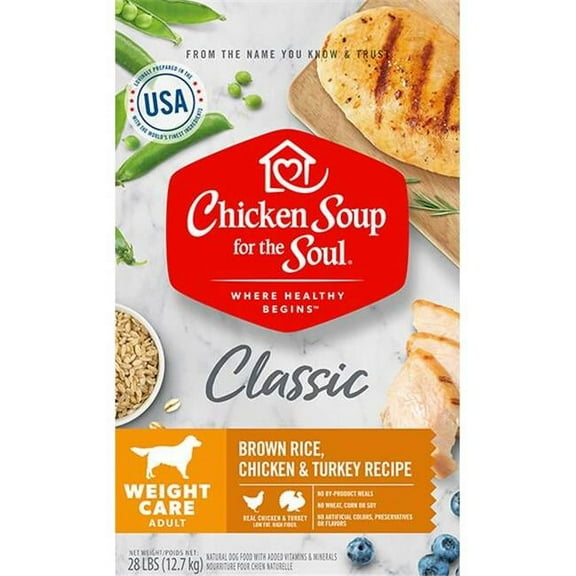 Chicken Soup No.28 Weight Care Brown Rice Chicken & Turkey Recipe Dog Food - Brown - 28.45 lbs