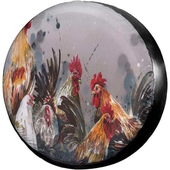 Chicken Spare Tire Covers for RV Trailer SUV Truck and Many Vehicle, Wheel Covers Sun Protector Waterproof