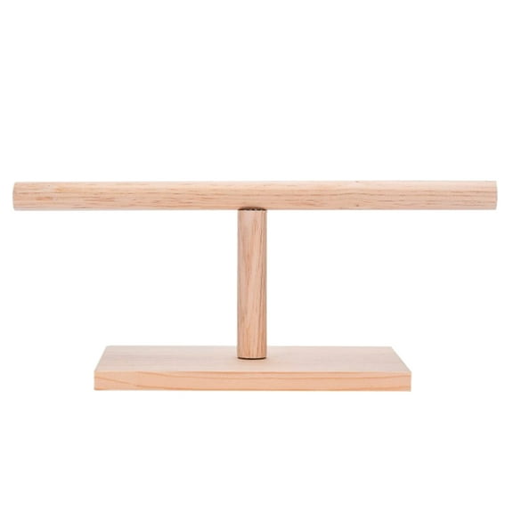Chicken Standing Natural Wood Perch with Platform Parrot Stable Table Scrub Station for Large Birds