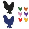thumbnail image 1 of Chicken Standing Solid Applique Embroidered Iron-On Patch - 2.5 Inch Small - Blue, 1 of 5