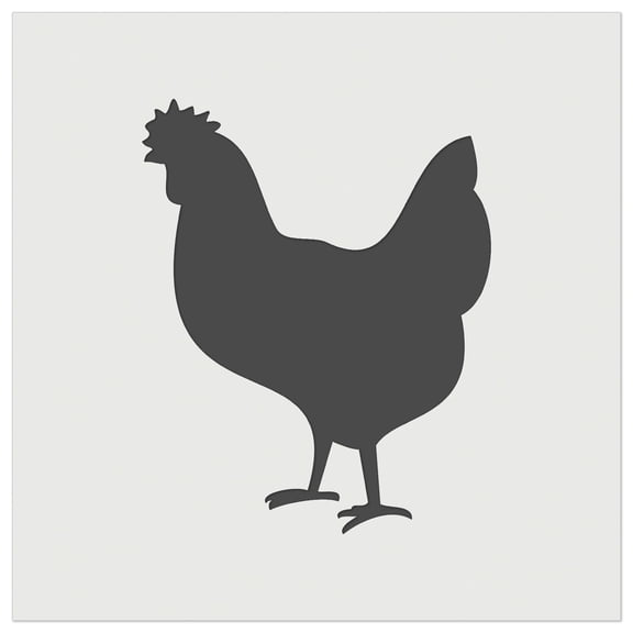 Chicken Standing Solid DIY Cookie Wall Craft Stencil - 3.5 Inch