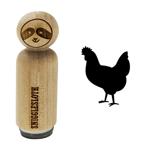 Chicken Standing Solid Rubber Stamp for Scrapbooking Crafting Stamping - Medium 1 Inch