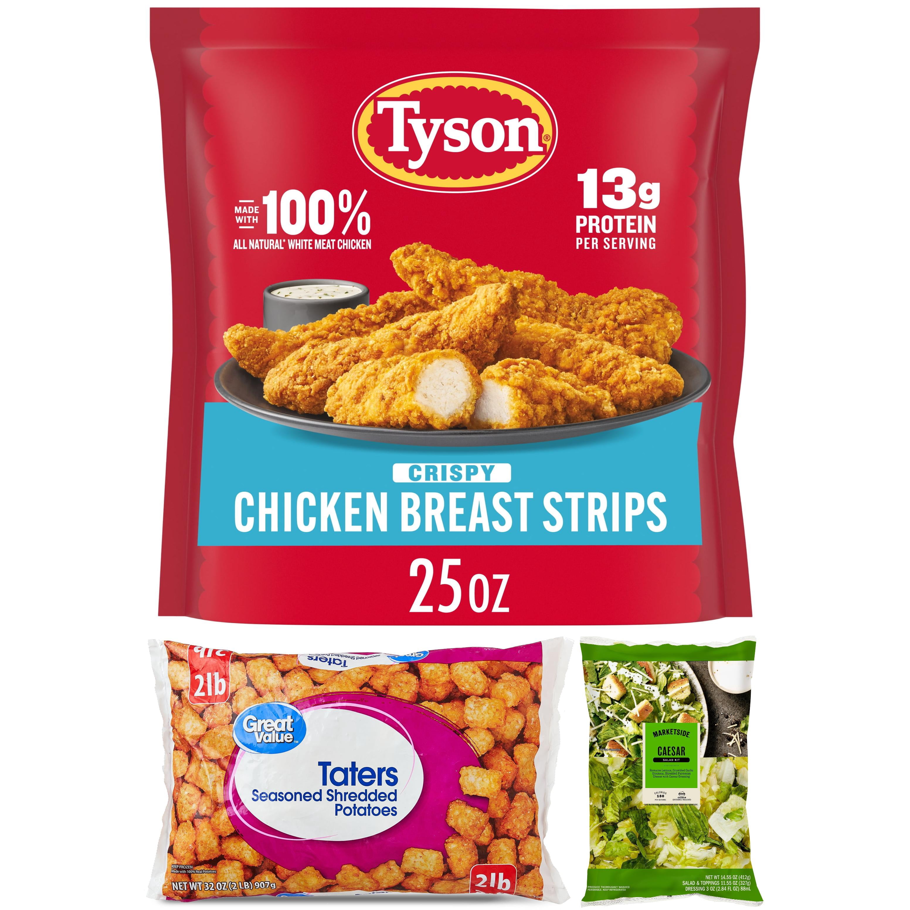 Chicken Strips, Tater Tots and Caesar Salad Family Dinner Bundle