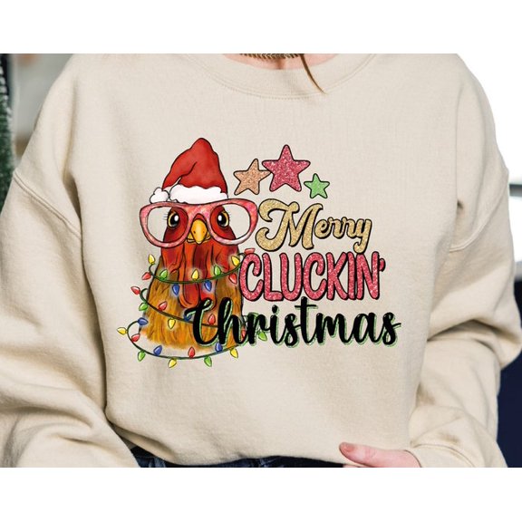 Chicken Sweatshirt, Farm Animal Sweatshirt,Glitter Effect Sweatshirt, Chicken Lover Hoodie, Lights, Of782, Sweatshirt Size S-5Xl