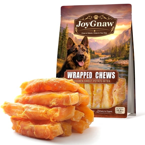 JoyGnaw Sweet Potato & Chicken Bites, Digestive Support Dog Treats for Small, Medium & Large Dogs, 11 oz