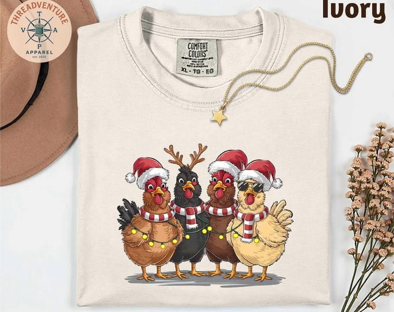 S/S Tee, Chicken Family Yellow