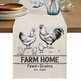 thumbnail image 1 of Chicken Table Runner 36 Inches, Vintage Rustic Farmhouse Animals Text Bed Runner Dresser Scarves Tabletop for Indoor Outdoor Parties/Ceremony/Banquet, 13"x 36", 1 of 9
