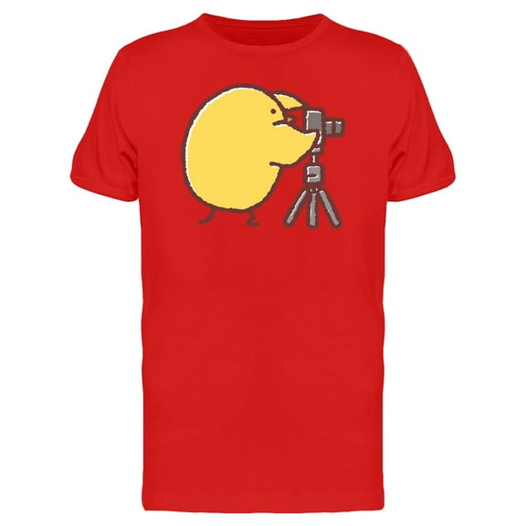 Chicken Taking A Picture Cartoon T-Shirt Men -Image by Shutterstock, Male Large