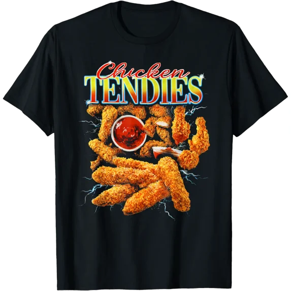 Chicken Tenders 90s Food Music Graphic T-Shirt All Size S-5XL