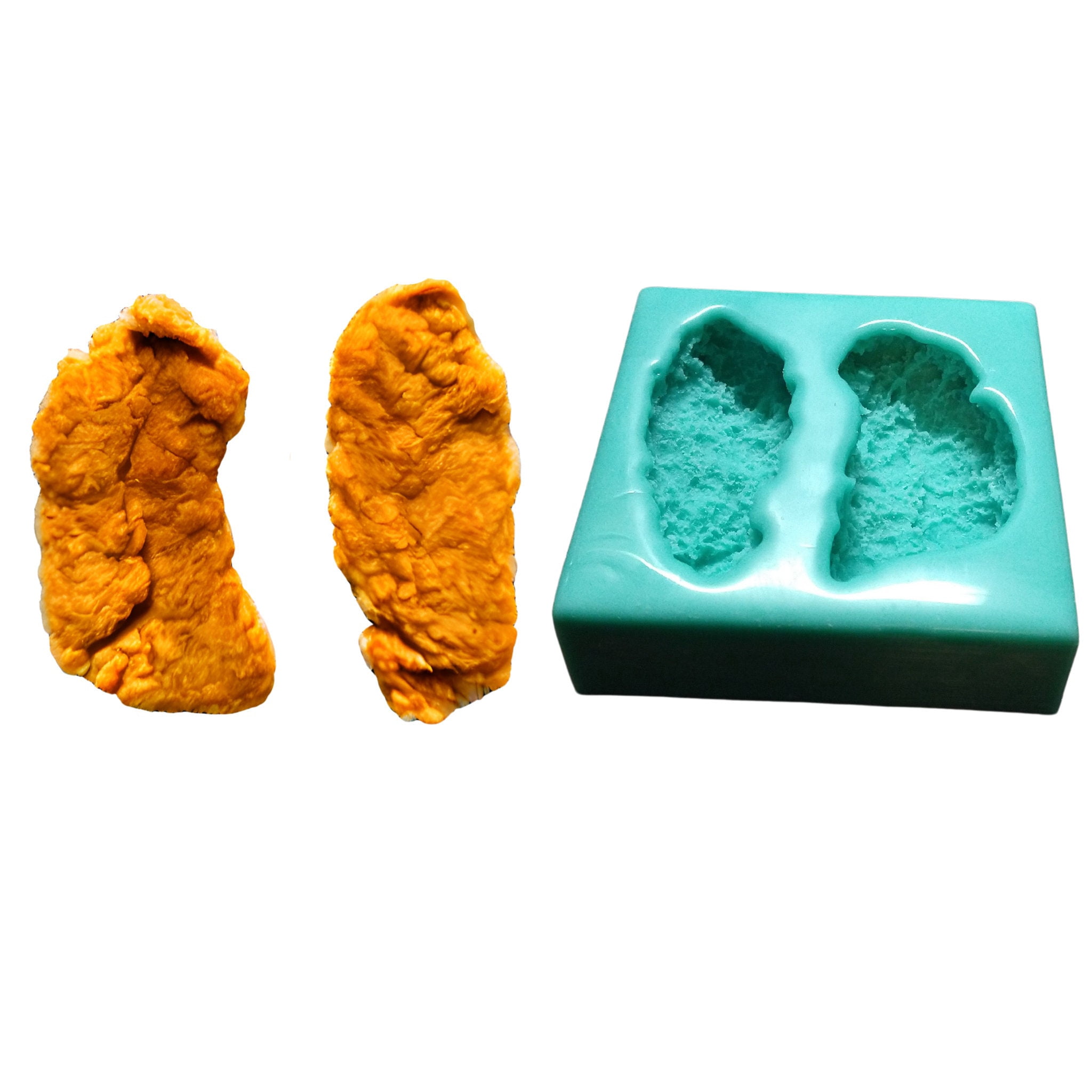 Chicken Tenders Silicone Mold. Embeds for Wax | Soap Mold | Polymer Clay Mold| Resin Mold| Not Food Grade