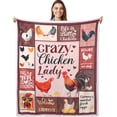 thumbnail image 1 of Chicken Throw Blanket Gifts Women - Farm Chicken Blanket Gifts for Girls Womens, Soft Fleece Chicken Lovers Blanket, Funny Colorful Rooster Blankets for Couch Sofa Bed 50"x60", 1 of 6