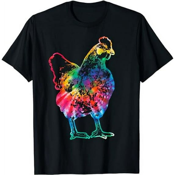 Chicken Tie Dye Hippie Poultry Farmer Farm Vintage Gift T-Shirt