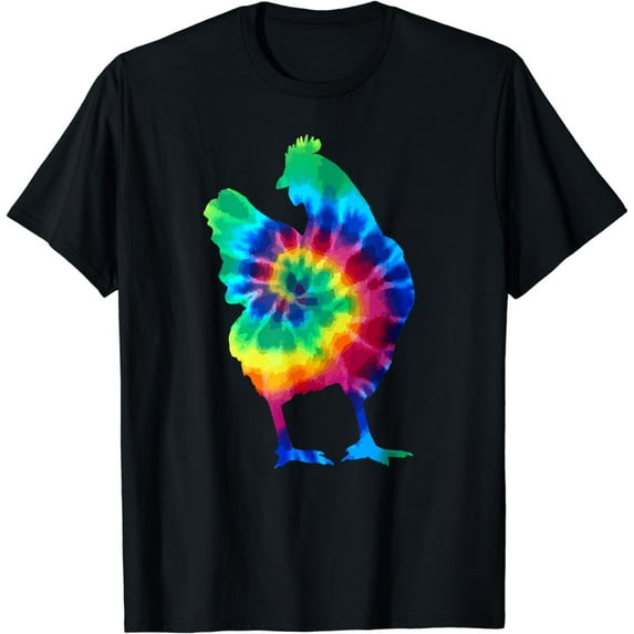 Chicken Tie Dye Vintage Hippie Chicken Mom Chicken Farmer T-Shirt