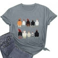 thumbnail image 1 of Chicken Tops Mom Cute T Shirts Women Short Sleeve Round Neck Farm Country Tees Summer Casual Loose Tunic Blouse, 1 of 6