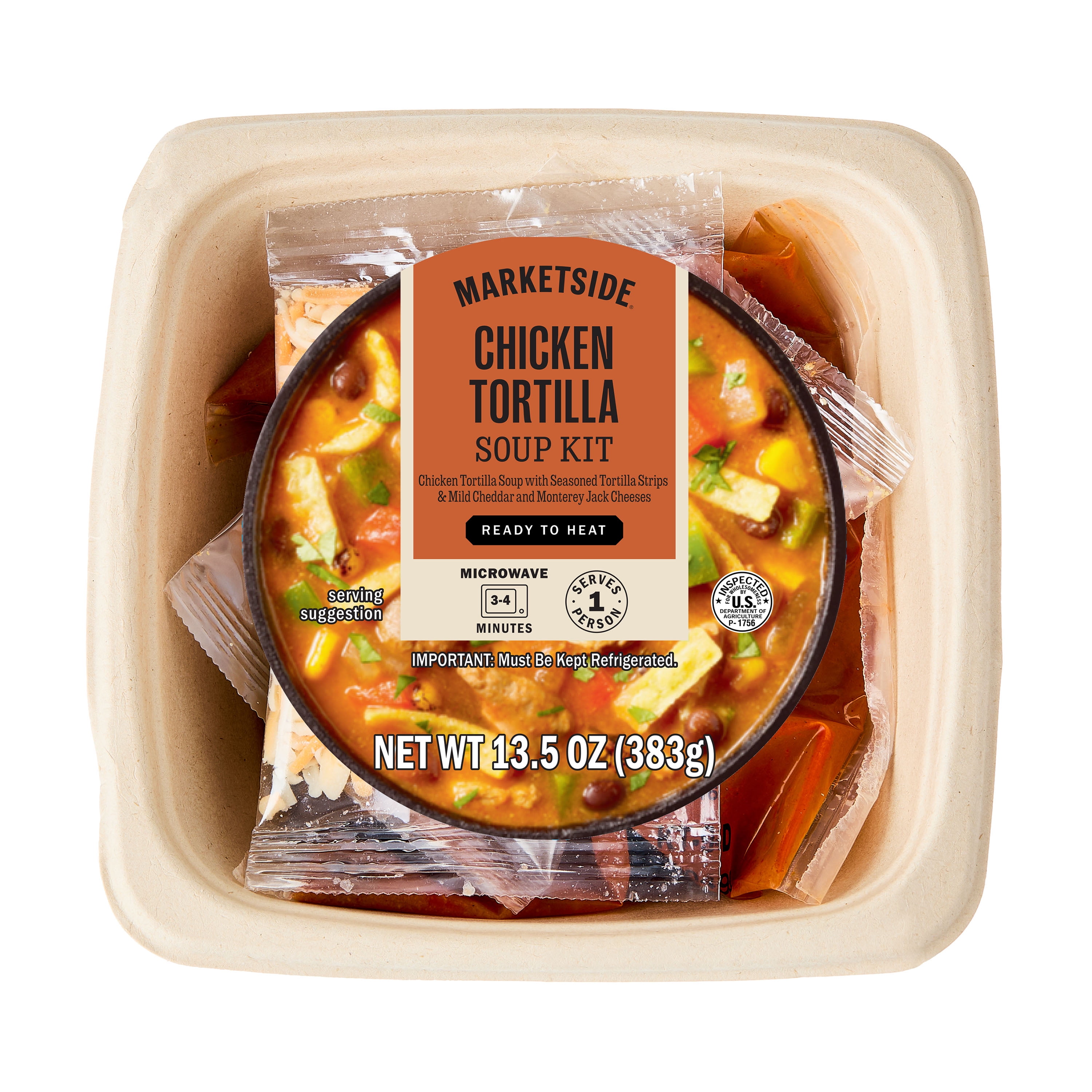 Marketside Ready to Heat Chicken Tortilla Soup Kit, 13.5 oz