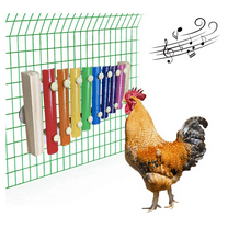 Chicken Toys for Coop, Chicken Xylophone Toys for hens with 8 Metal Keys, Vegetable Hanging Feeder for Chicken Coops Accessories and Gift - 1Pc(A)