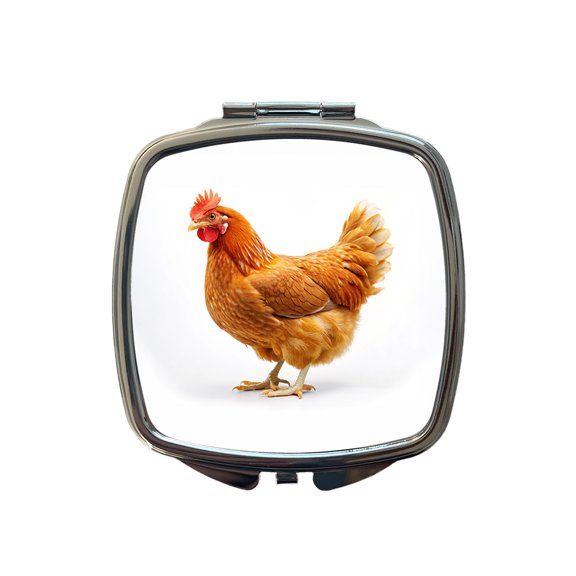 Chicken Travel Makeup Handbag Purse Small Pocket Compact Mirror