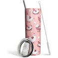 thumbnail image 1 of Chicken Tumbler with Lid and Straw- Chicken Gifts for Chicken Lovers Women Girls -Cute Hen Chicken Mug, Skinny Tumbler Cup-Pink Farm Animals Insulated Coffee Mug 20 Oz-Chicken Stuff, Decor, 1 of 6