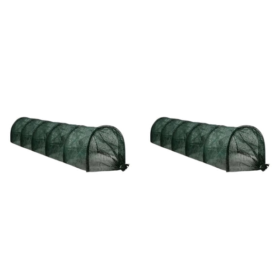 Chicken Tunnel for Outside, Flexible Chicken Runs for Yard with Quick Installation Shade Net Protection from Sun, Portable Poultry Coop Tunnel for Backyard