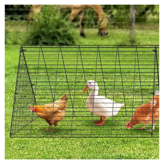 Chicken Tunnels for Yard - 118.1" Portable Run Coop for Chickens, Ducks, Rabbits - Secure Outdoor Chicken Enclosure with Sun Shade & Easy Setup