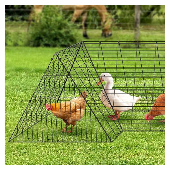 Chicken Tunnels for Yard, 157.5x39.4x24.2in Portable Run for Chickens, Ducks, Rabbits - Secure Outdoor Coop with Sunshade & Corner Frames
