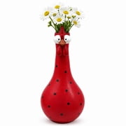 Chicken Vase for Flowers,Farmhouse Figurine Resin Flower Vases