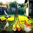 thumbnail image 1 of Chicken Vegetable Hanging Feeder with S Hook - Poultry Fruit & Veggie String Bag for Hens - Chicken Coop Toy & Cabbage Feeder Treat Holder for Large Birds Accessories, 1 of 4