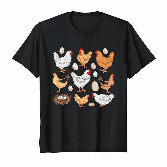Chicken Vintage T Shirt Funny Poultry Farmer Gifts Tee Man W T-Shirt