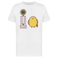 thumbnail image 1 of Chicken Waiting For Bus, Cartoon Tee Men's -Image by Shutterstock, 1 of 2