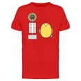 thumbnail image 1 of Chicken Waiting For Bus, Cartoon Tee Men's -Image by Shutterstock, 1 of 2