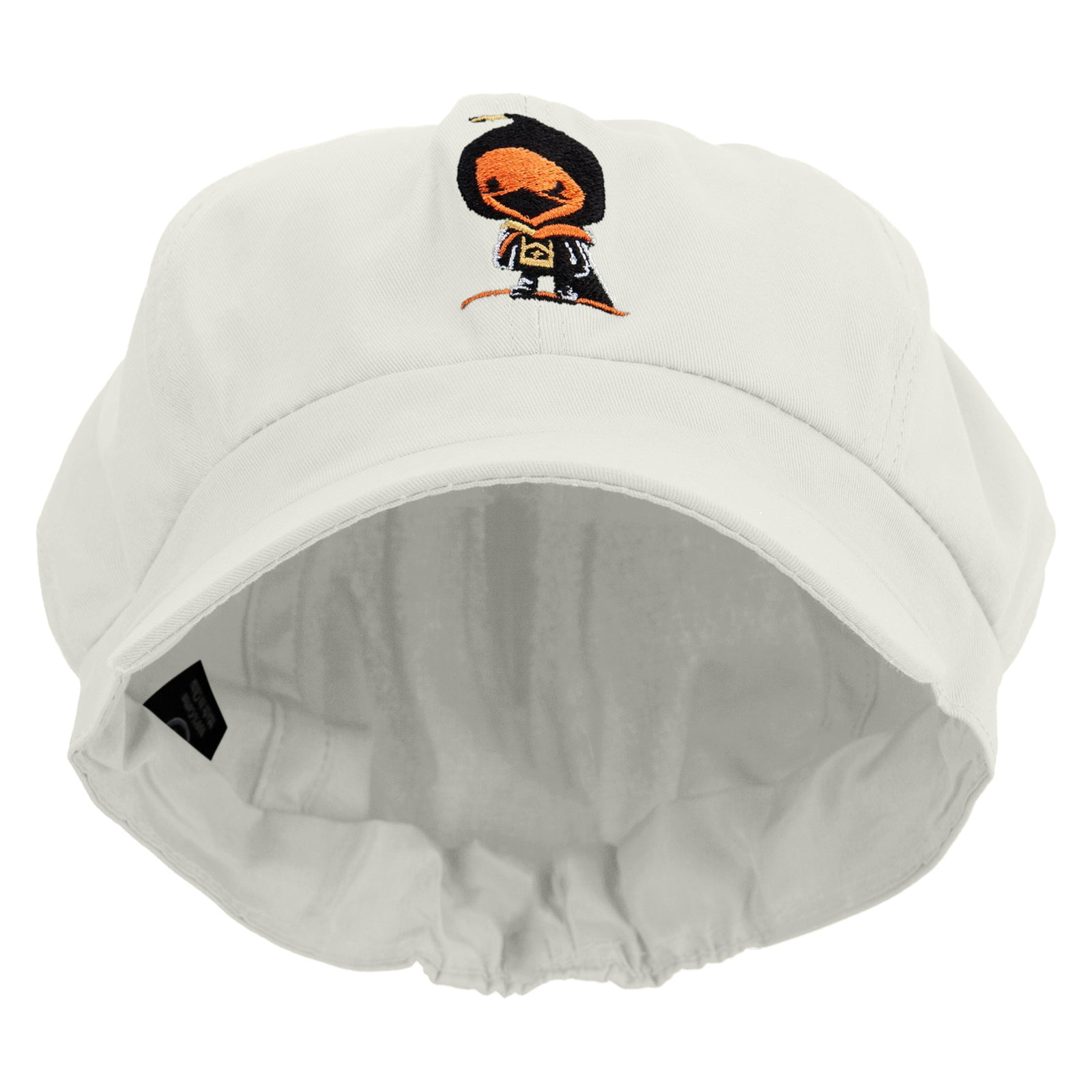 Chicken Warrior Embroidered Cotton Elastic Newsboy Cap - White OSFM ...