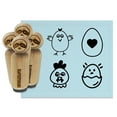 thumbnail image 1 of Chicken Wary Doodle Rooster Chick Hatching Heart Egg Rubber Stamp Set for Scrapbooking Crafting Stamping - Large 1-1/4 Inch, 1 of 7