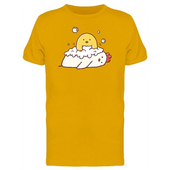 Chicken Washing A Hen Cartoon T-Shirt Men -Image by Shutterstock, Male x-Large