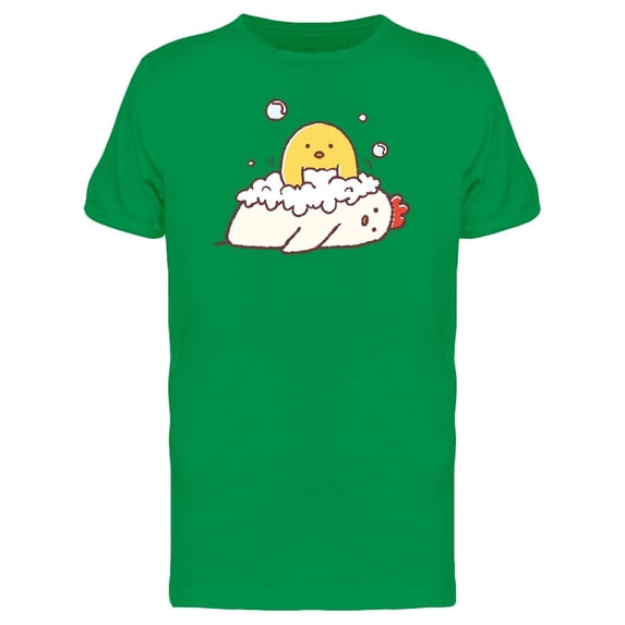 Chicken Washing A Hen Cartoon Tee Men's -Image by Shutterstock