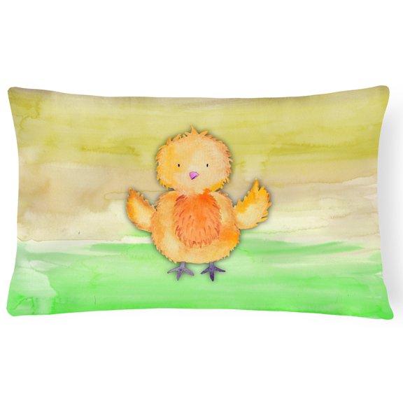 Chicken Watercolor Canvas Fabric Decorative Pillow
