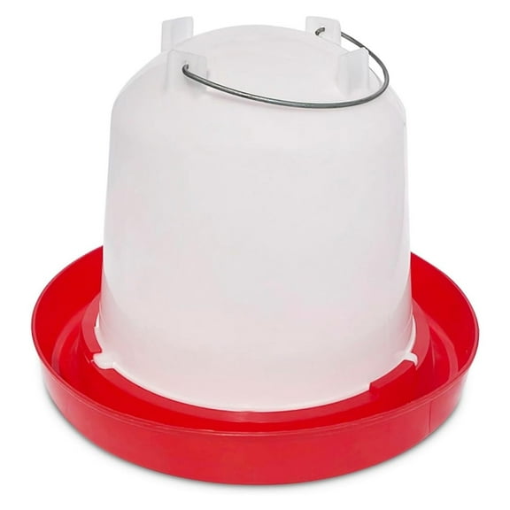 Chicken Waterer 1.5-Gallon Metal Handle Poultry Drinker | Large Capacity Poultry Waterer | For Chickens, , Baby Chicks, Chickens, Turkeys and More