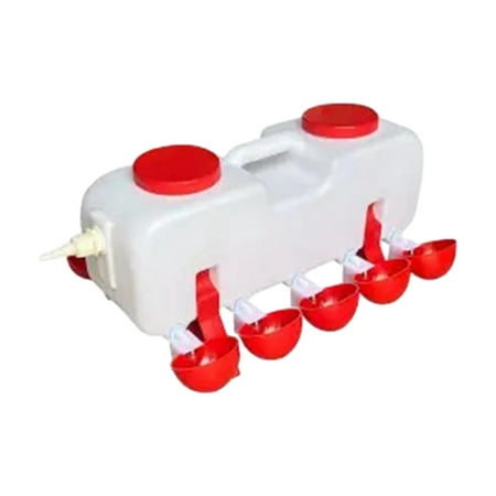 Chicken Waterer Cups Feeder Chick Poultry Drinking Bowl for Duck Coop Geese automatic L