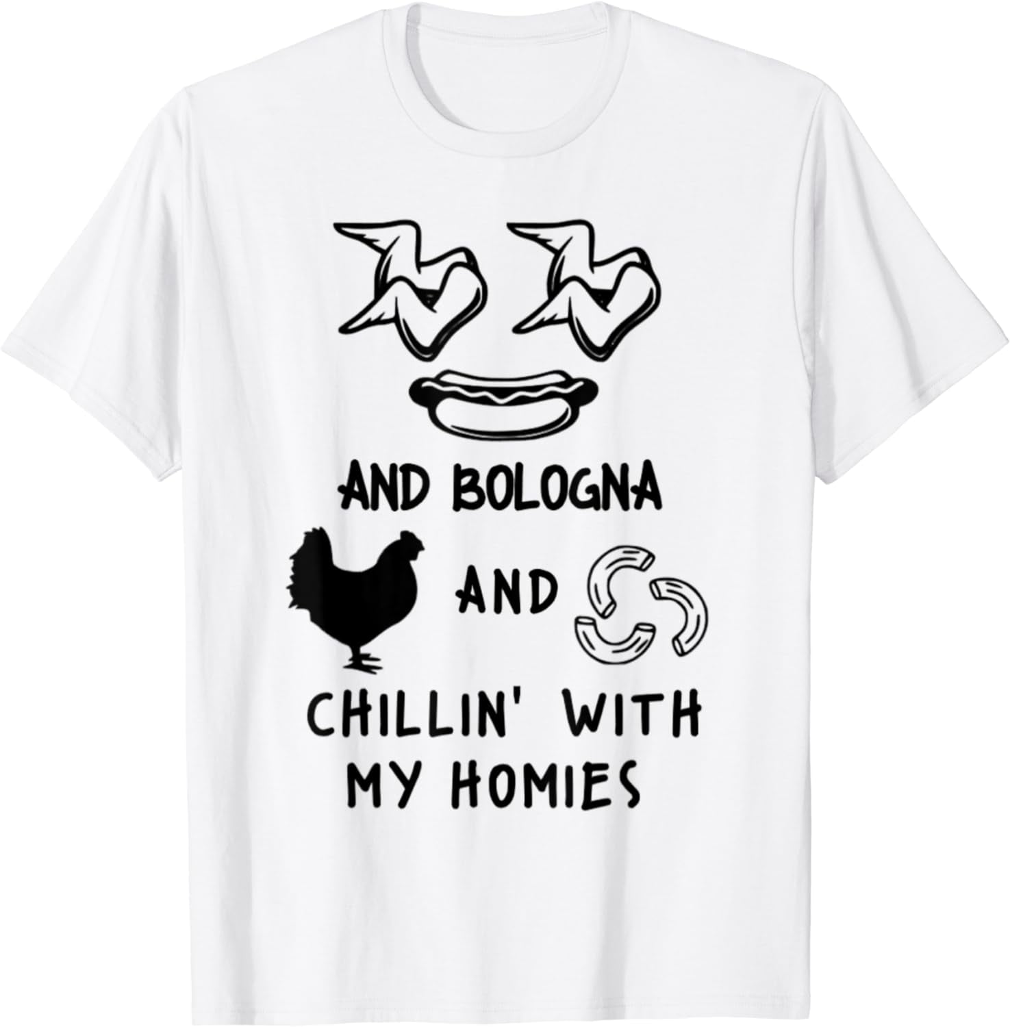 Chicken Wing Chicken Wing Hot Dog & Bologna Viral Song Lyric TShirt