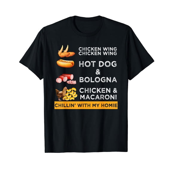 Chicken Wing Chicken Wing Hotdog and Bologna Funny T-Shirt