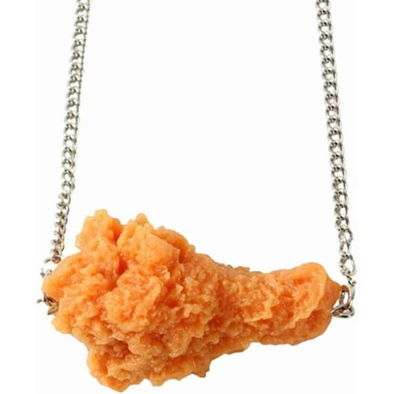 Chicken Wing Necklace,Ugly Necklace for Womenchicken Wing,Imitation Food Nugget Fried Pendant Themed Gifts Jewelry