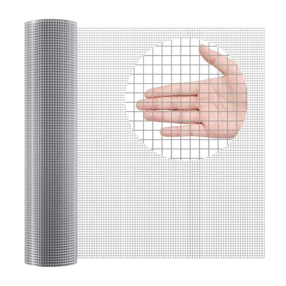 Chicken Wire, 1/2 Inch Galvanized Wire Mesh - 48in x 100ft Roll - Heavy Duty 19 Gauge for Garden Fencing, Rabbit Cages, Pest Control