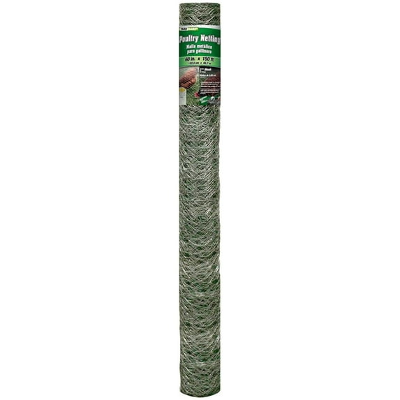Chicken Wire 2 Inch Mesh 60 Inch X 150 Foot 20 Gauge Galvanized Steel Wire Fence Ideal for Crafting, Garden Protection, Enclosures, Chicken Coops, Poultry Netting and Rabbit Fencing