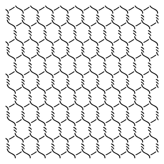 Chicken Wire Allover Pattern Stencil (10 mil plastic) | Decor Stencils for Painting on Wood, Wall, Tile, Canvas, Paper, Fabric, Furniture and Floor | Reusable Stencil | FS120 By Designer Stencils